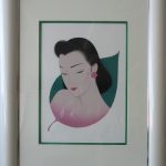 鶴田一郎　美人画　版画