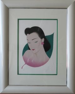 鶴田一郎　美人画　版画